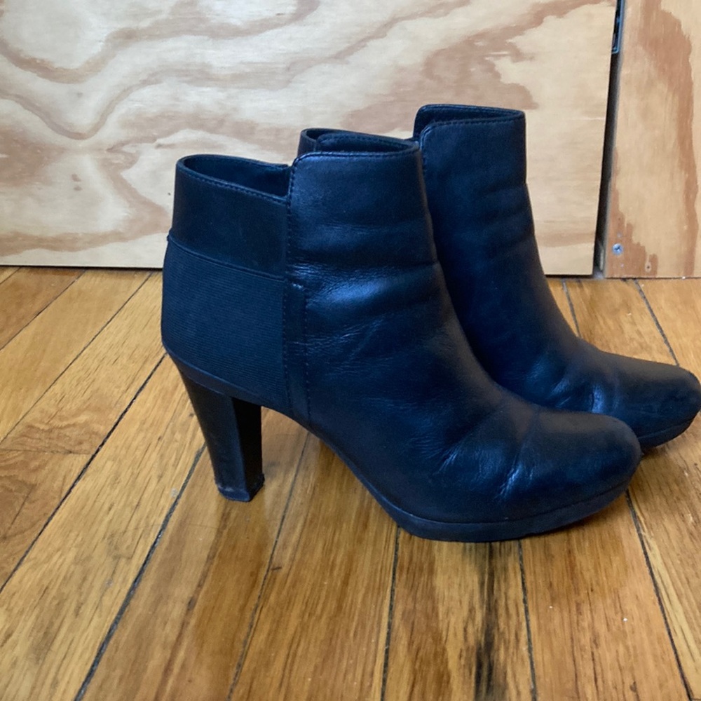 Italian leather heeled ankle boots